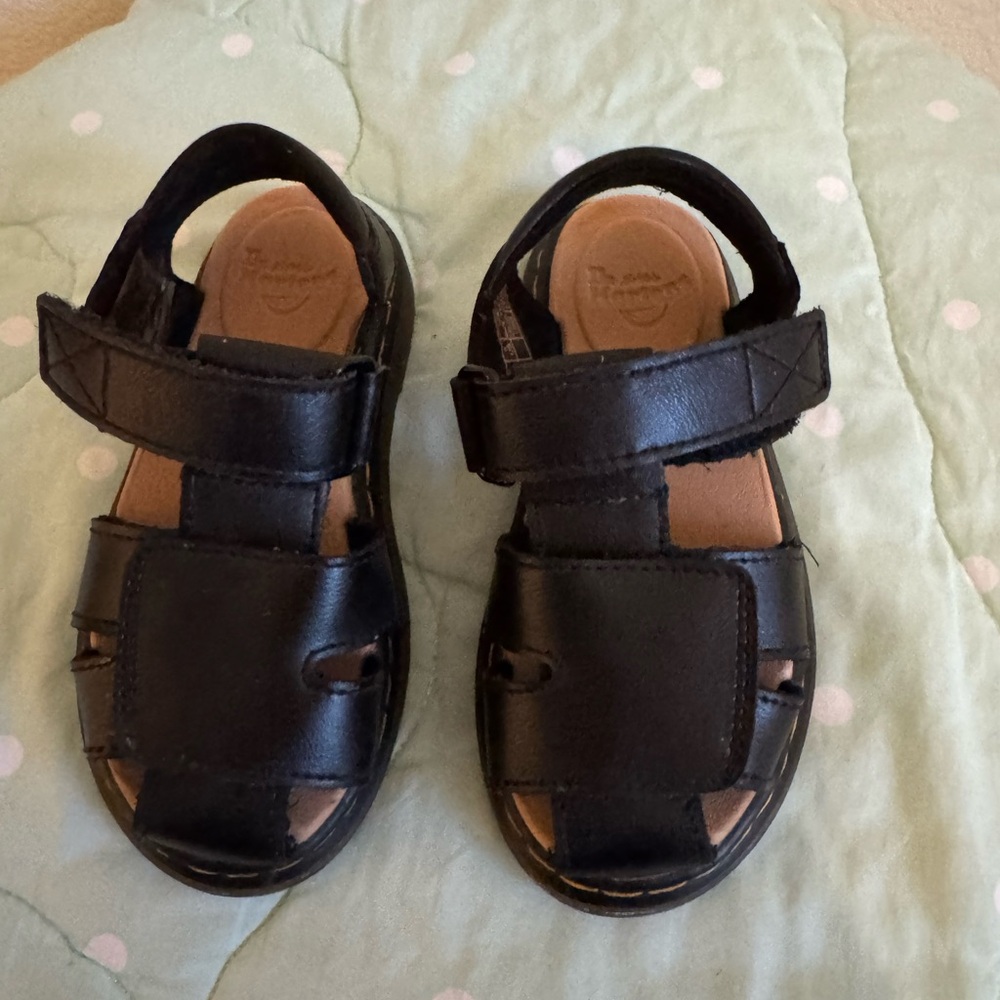 Dr. Martens Black Leather Sandals Toddler size 9